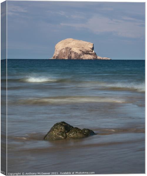 Bass Rock from North Berwick  Canvas Print by Anthony McGeever