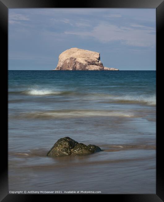 Bass Rock from North Berwick  Framed Print by Anthony McGeever