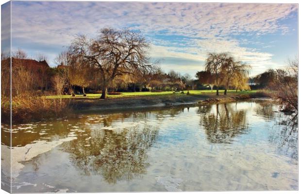 The River Avon in Tewkesbury Canvas Print by Susan Snow