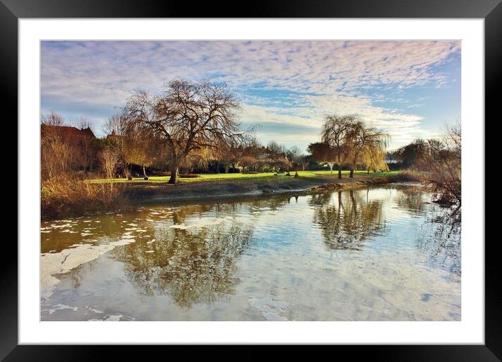The River Avon in Tewkesbury Framed Mounted Print by Susan Snow