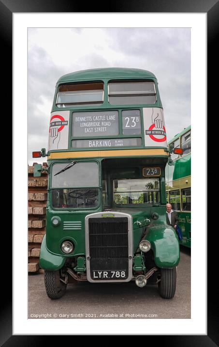 RTL1256 London Transport Double Decker Bus Framed Mounted Print by GJS Photography Artist