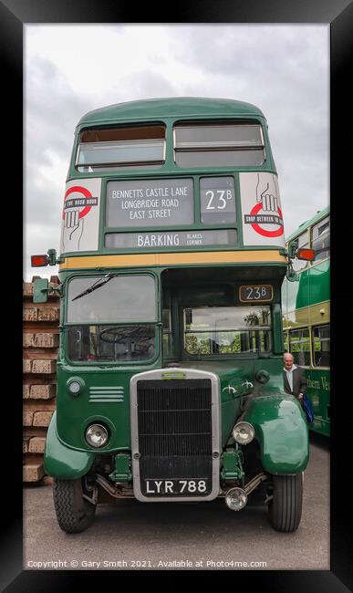 RTL1256 London Transport Double Decker Bus Framed Print by GJS Photography Artist