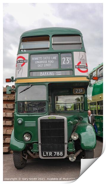 RTL1256 London Transport Double Decker Bus Print by GJS Photography Artist