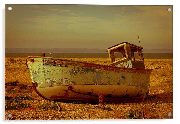 An Old Wrecked Fishing Boat 3 Acrylic by Dawn O'Connor