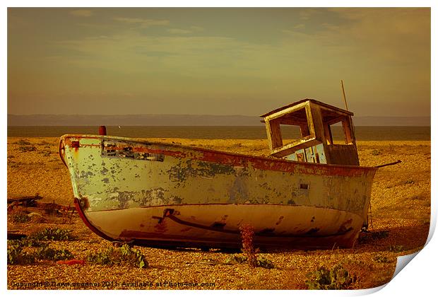 An Old Wrecked Fishing Boat 3 Print by Dawn O'Connor