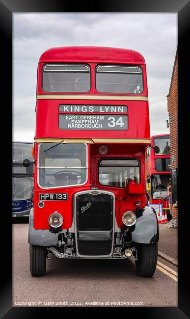 Double Decker Route 34  Framed Print by GJS Photography Artist