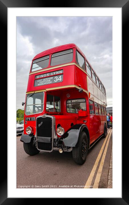 Double Decker Route 34 Framed Mounted Print by GJS Photography Artist