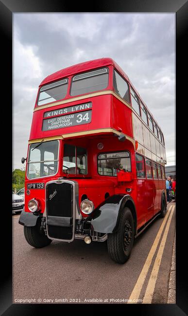 Double Decker Route 34 Framed Print by GJS Photography Artist