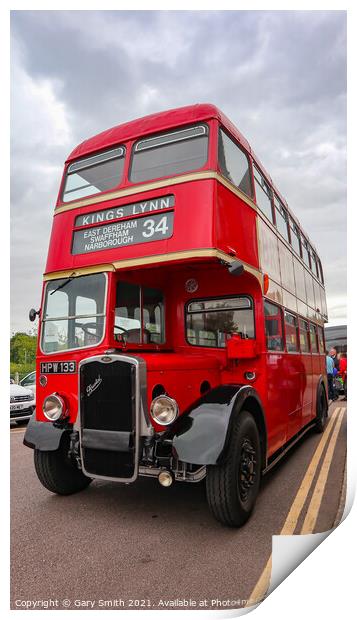 Double Decker Route 34 Print by GJS Photography Artist