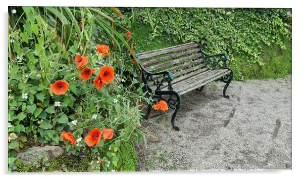 A seat for remembrance Acrylic by keith sutton