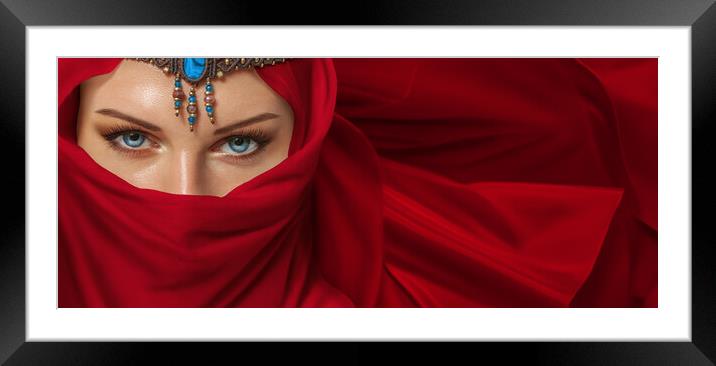 Beautiful young woman arabic style portrait Framed Mounted Print by Svetlana Radayeva