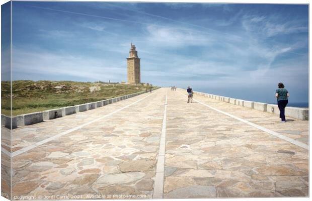 Access road to the Hercules Tower, Galicia - 1  Canvas Print by Jordi Carrio