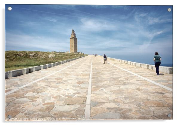 Access road to the Hercules Tower, Galicia - 1  Acrylic by Jordi Carrio