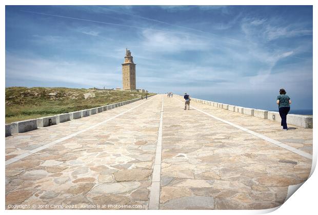 Access road to the Hercules Tower, Galicia - 1  Print by Jordi Carrio