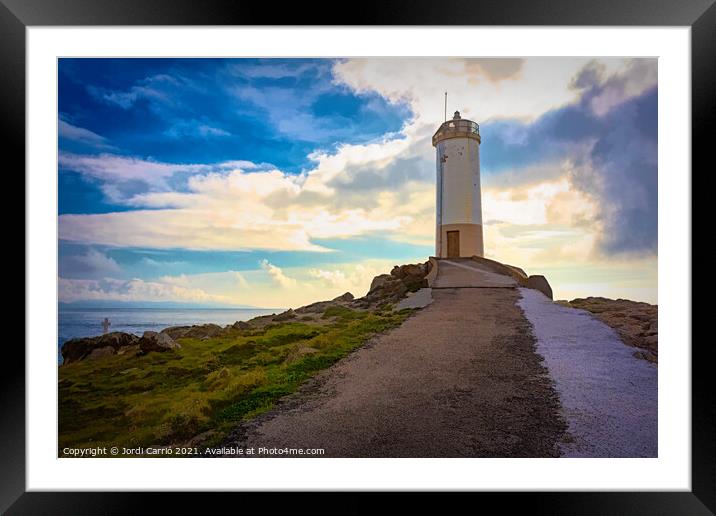 Roncudo Lighthouse, Coast of Death, Galicia Framed Mounted Print by Jordi Carrio