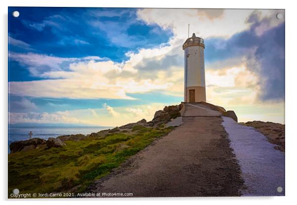 Roncudo Lighthouse, Coast of Death, Galicia Acrylic by Jordi Carrio