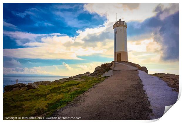 Roncudo Lighthouse, Coast of Death, Galicia Print by Jordi Carrio