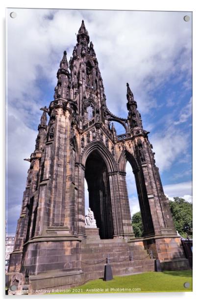Majestic Walter Scott Monument in Edinburgh Acrylic by Antony Robinson