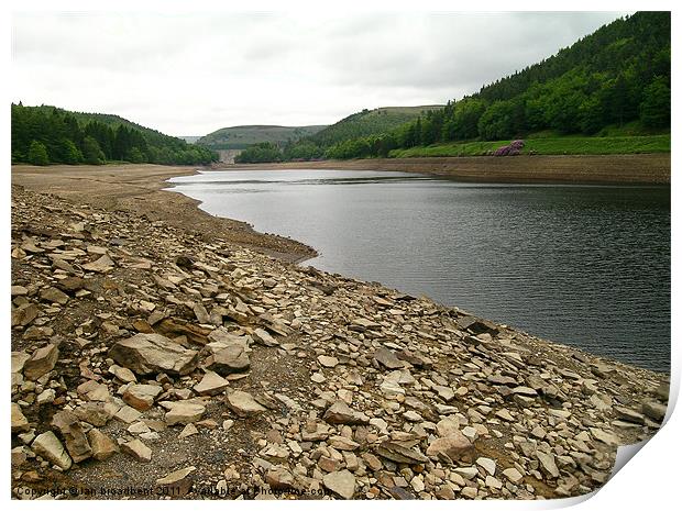 Across the reservoir to hawden dam Print by ian broadbent