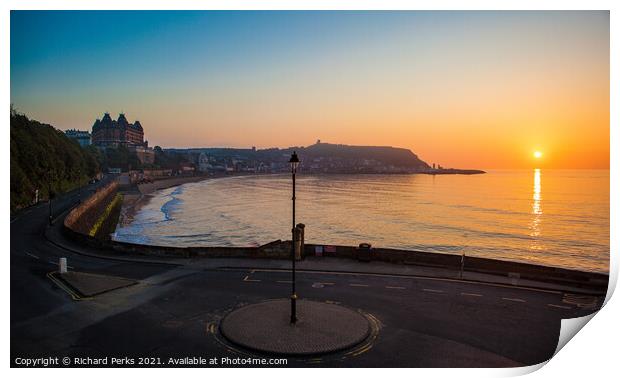 Scarborough Sunrise Print by Richard Perks