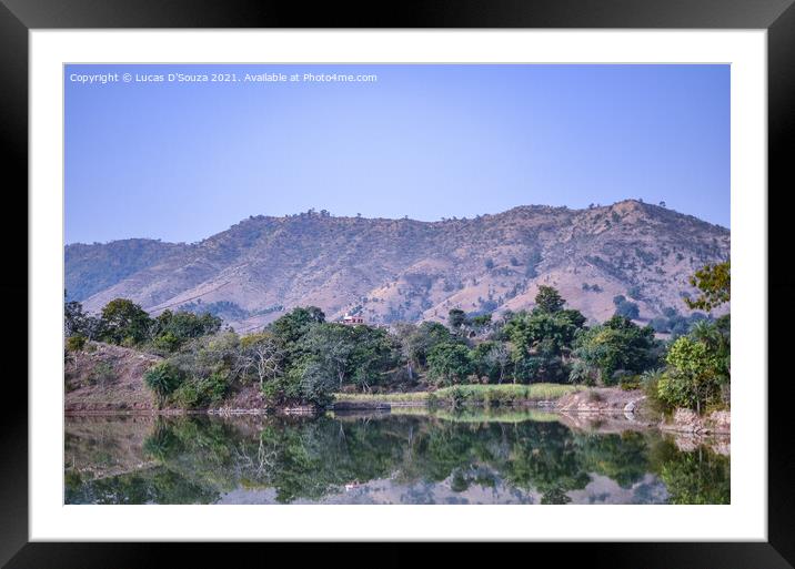 Reflection in the lake Framed Mounted Print by Lucas D'Souza