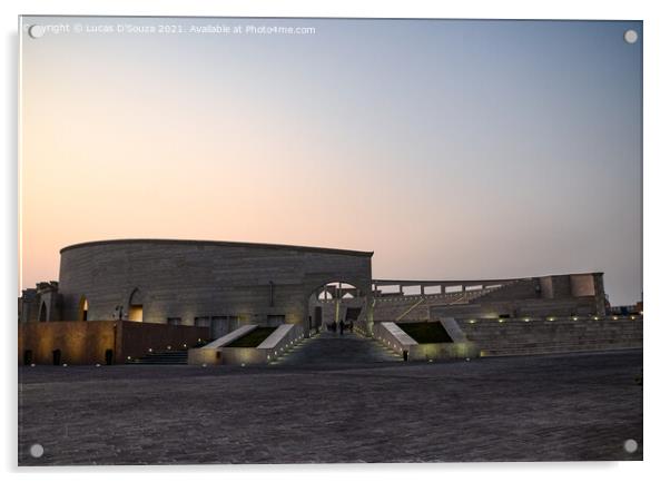 Katara Amphitheatre at Doha, Qatar Acrylic by Lucas D'Souza