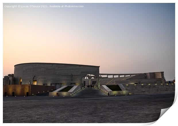 Katara Amphitheatre at Doha, Qatar Print by Lucas D'Souza