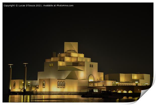 Museum of Islamic Art, Doha, Qatar Print by Lucas D'Souza