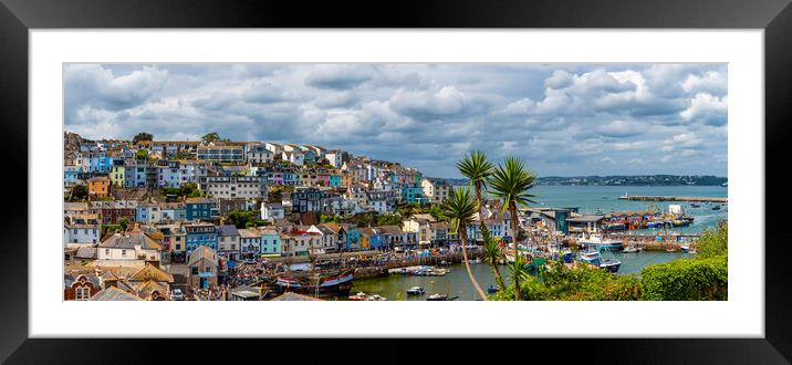 Brixham and Torbay Panorama Framed Mounted Print by Paul F Prestidge