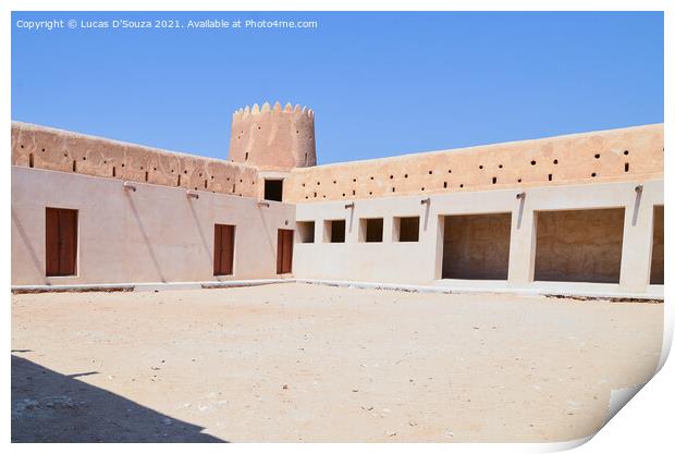 Al Zubarah fort in Qatar Print by Lucas D'Souza