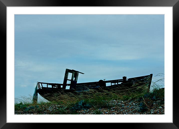 An Old Wrecked Fishing Boat 5 Framed Mounted Print by Dawn O'Connor
