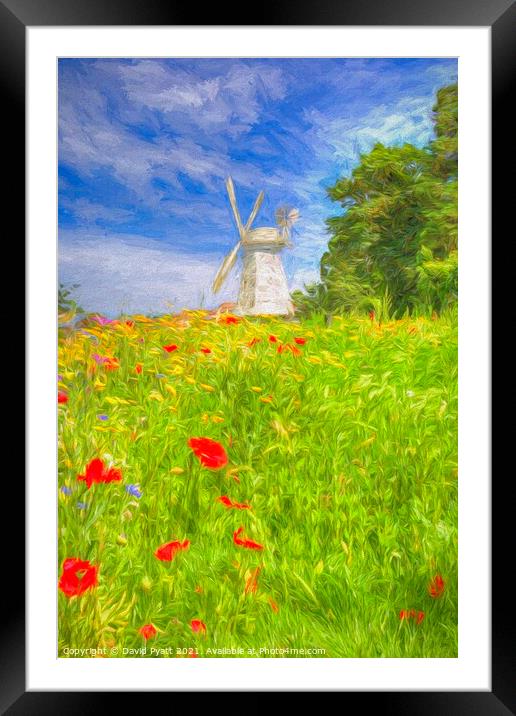 Windmill Dreams Framed Mounted Print by David Pyatt