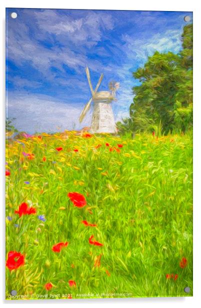Windmill Dreams Acrylic by David Pyatt