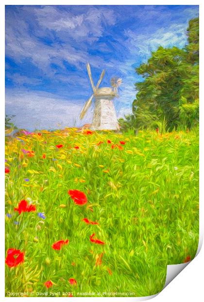 Windmill Dreams Print by David Pyatt