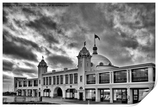 Sunday Morning at the Spanish City in Monochrome Print by Jim Jones