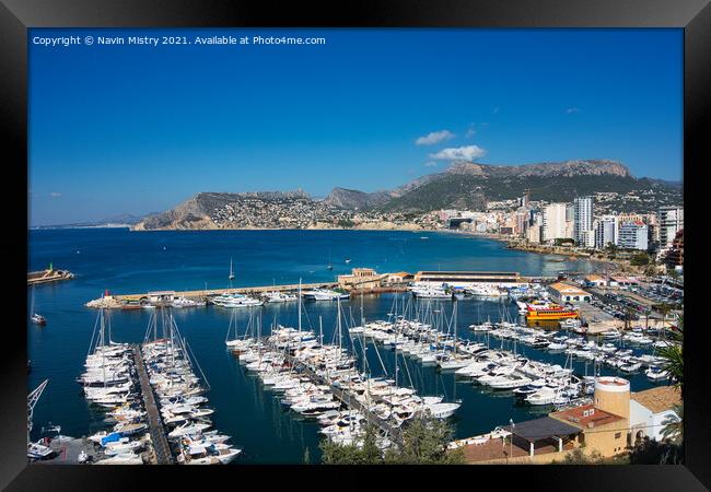 Calpe Marina Framed Print by Navin Mistry