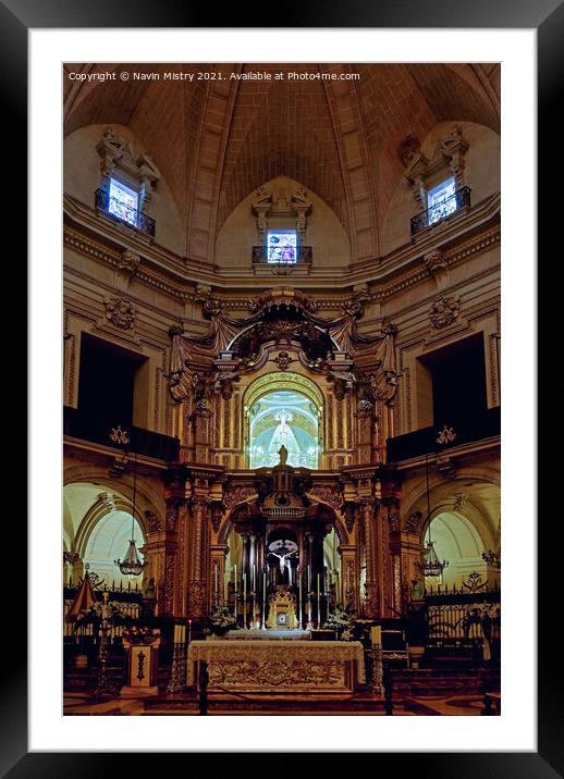 Basílica de Santa Maria, Elche  Framed Mounted Print by Navin Mistry