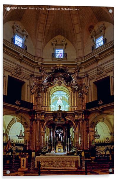 Basílica de Santa Maria, Elche  Acrylic by Navin Mistry