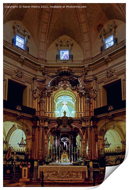 Basílica de Santa Maria, Elche  Print by Navin Mistry
