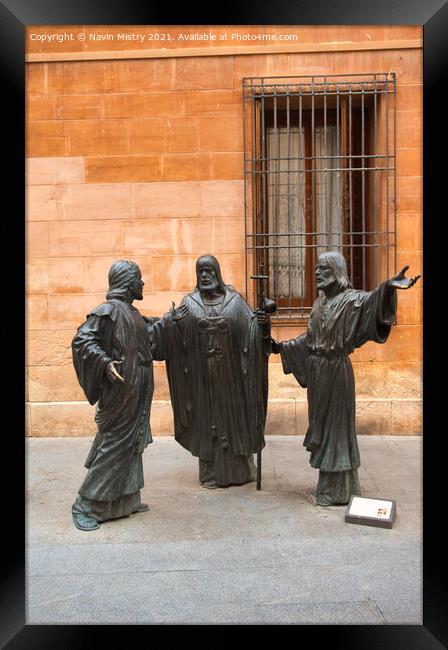 Sculpture of the Three Apostles  Framed Print by Navin Mistry