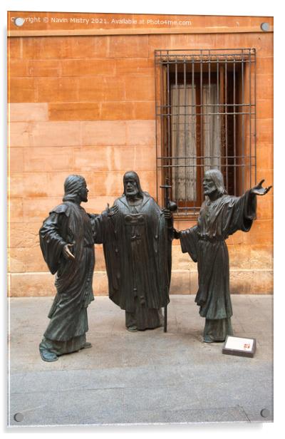 Sculpture of the Three Apostles  Acrylic by Navin Mistry