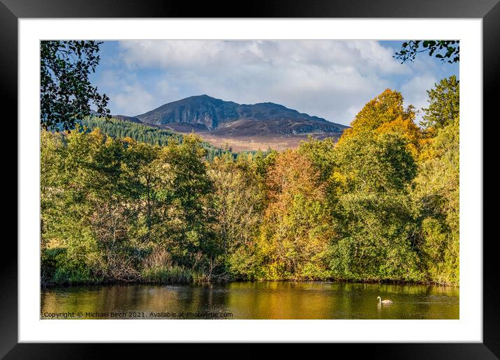Majestic Ben Vrackie Autumn View Framed Mounted Print by Michael Birch