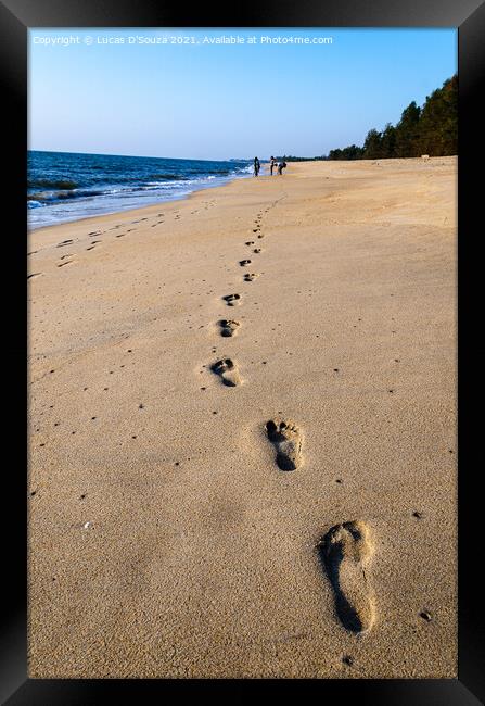 Footprints on the sand Framed Print by Lucas D'Souza