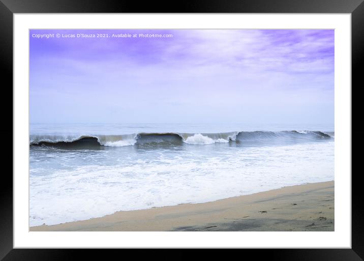 Sea waves Framed Mounted Print by Lucas D'Souza