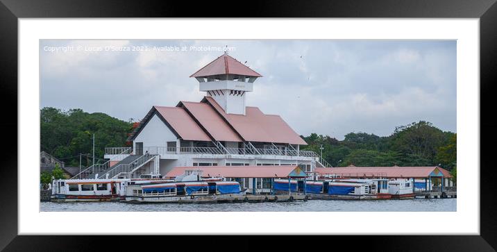 Boat club building at Cochin, India Framed Mounted Print by Lucas D'Souza