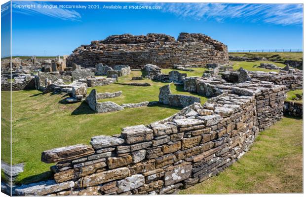 Broch of Gurness, Mainland Orkney Canvas Print by Angus McComiskey