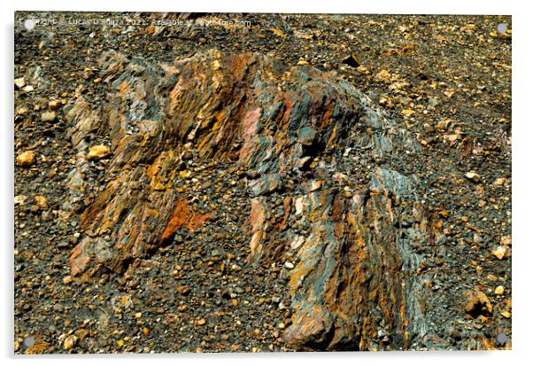 Layers of iron ore deposits  Acrylic by Lucas D'Souza