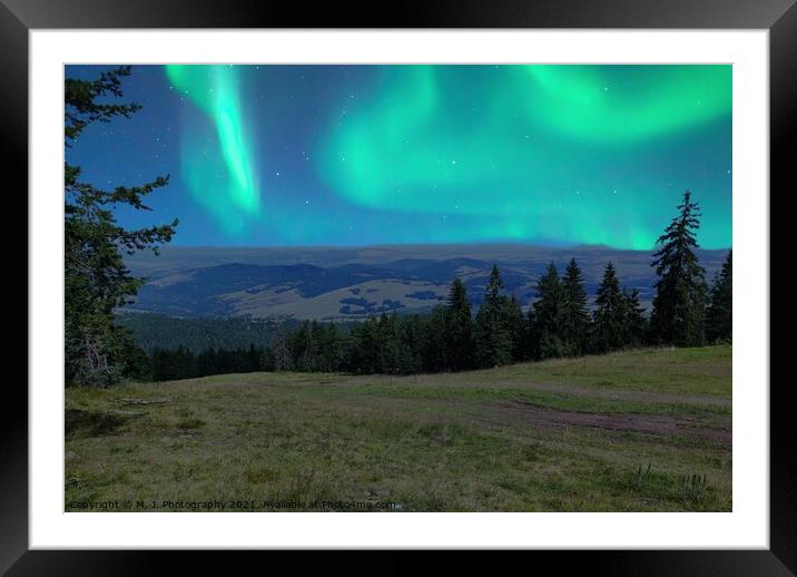 Aurora Borealis light Framed Mounted Print by M. J. Photography