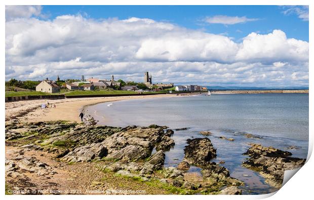 St Andrews Beach Fife Coast Scotland Print by Pearl Bucknall