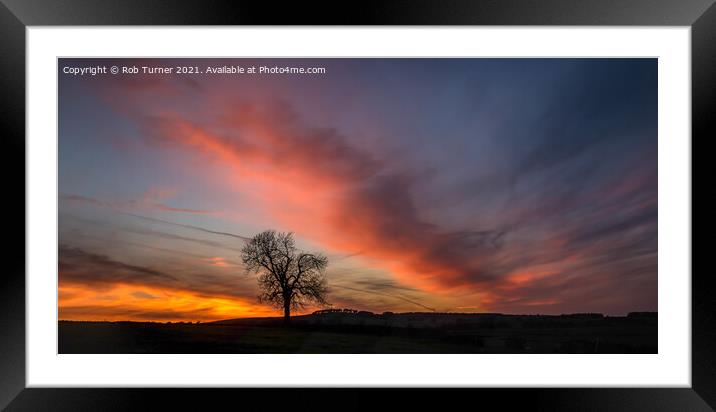 The Afterglow. Framed Mounted Print by Rob Turner